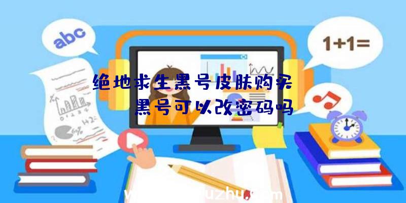 「绝地求生黑号皮肤购买」|pubg黑号可以改密码吗